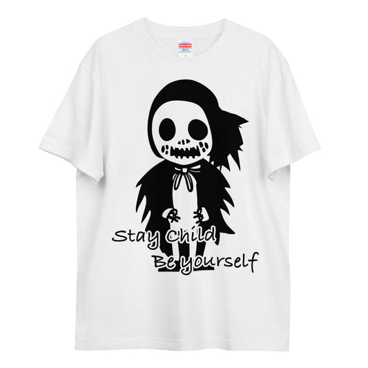 Stay child be yourself_Reaper_0007| 100007半袖ハイクオリティTシャツ